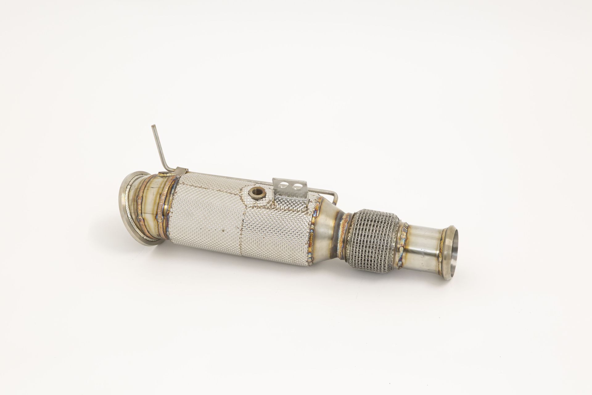 Friedrich Motorsport 114>>>76mm Downpipe mit 200 Zellen HJS Sport-Kat. Edelstahl