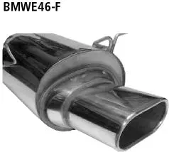 Bastuck Sportauspuff für BMW 316i Typ E46 (Limousine) 135x75mm, flachoval