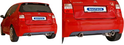 Bastuck Sportauspuff Citroen C2 2x 1x90mm gerade Foto