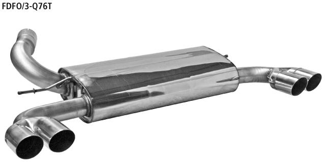 Bastuck Sportauspuff für Ford Focus III Typ DYB Facelift (Schrägheck) 2x 2x76mm, 20° schräg geschnitten