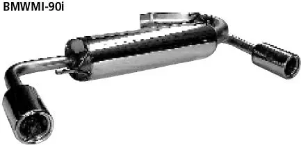 Bastuck Sportauspuff für Mini R50/53 Typ MINI, MINI-N (Limousine) 2x 1x90mm, gerade