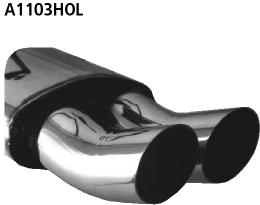 Bastuck Sportauspuff für Opel Astra F CC/Fließheck 2x76mm, DTM-Style