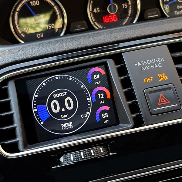 CANchecked Daten-Display VW Scirocco MK3 FL MFD28 __Bild