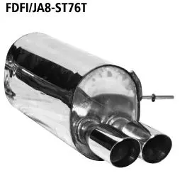 Bastuck Sportauspuff für Ford Fiesta VI Typ JA8 2x76mm, 20° schräg geschnitten