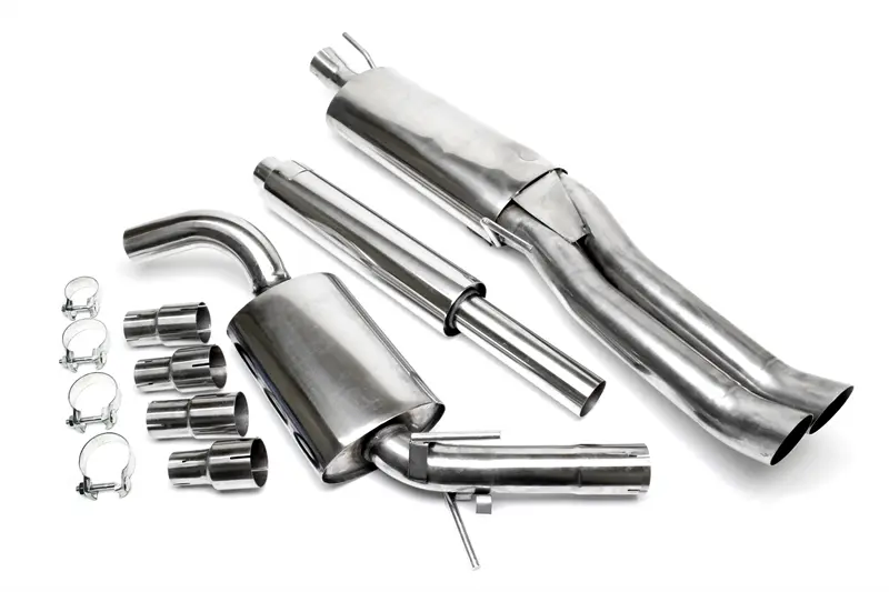 TA Technix Edelstahlanlage 2x76mm DTM passend für VW Golf III Variant, Vento