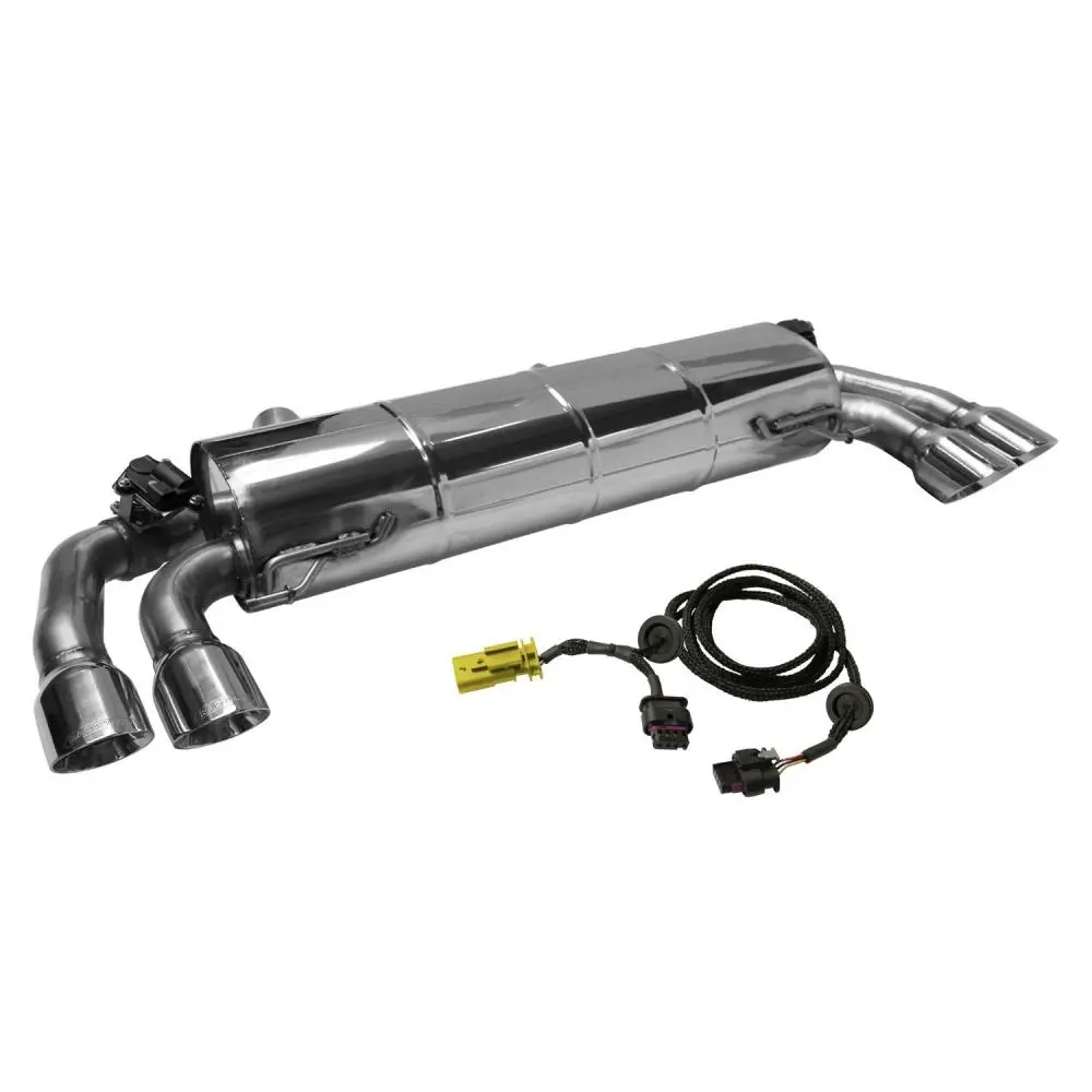 Bastuck Sportauspuff für BMW 330i Typ G21 (Touring) für Serienklappensteuerung 2x 2x90mm 30° schräg geschnitten, Race-Look