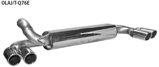 Bastuck Sportauspuff für Opel Astra J GTC 24 2x 2x76mm, mit Lippe 20° schräg geschnitten