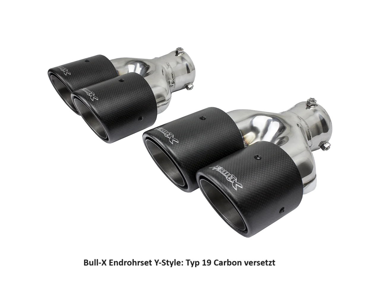 Bull-X Endrohrset Y-Style: Typ 19 Carbon versetzt 4x101mm
