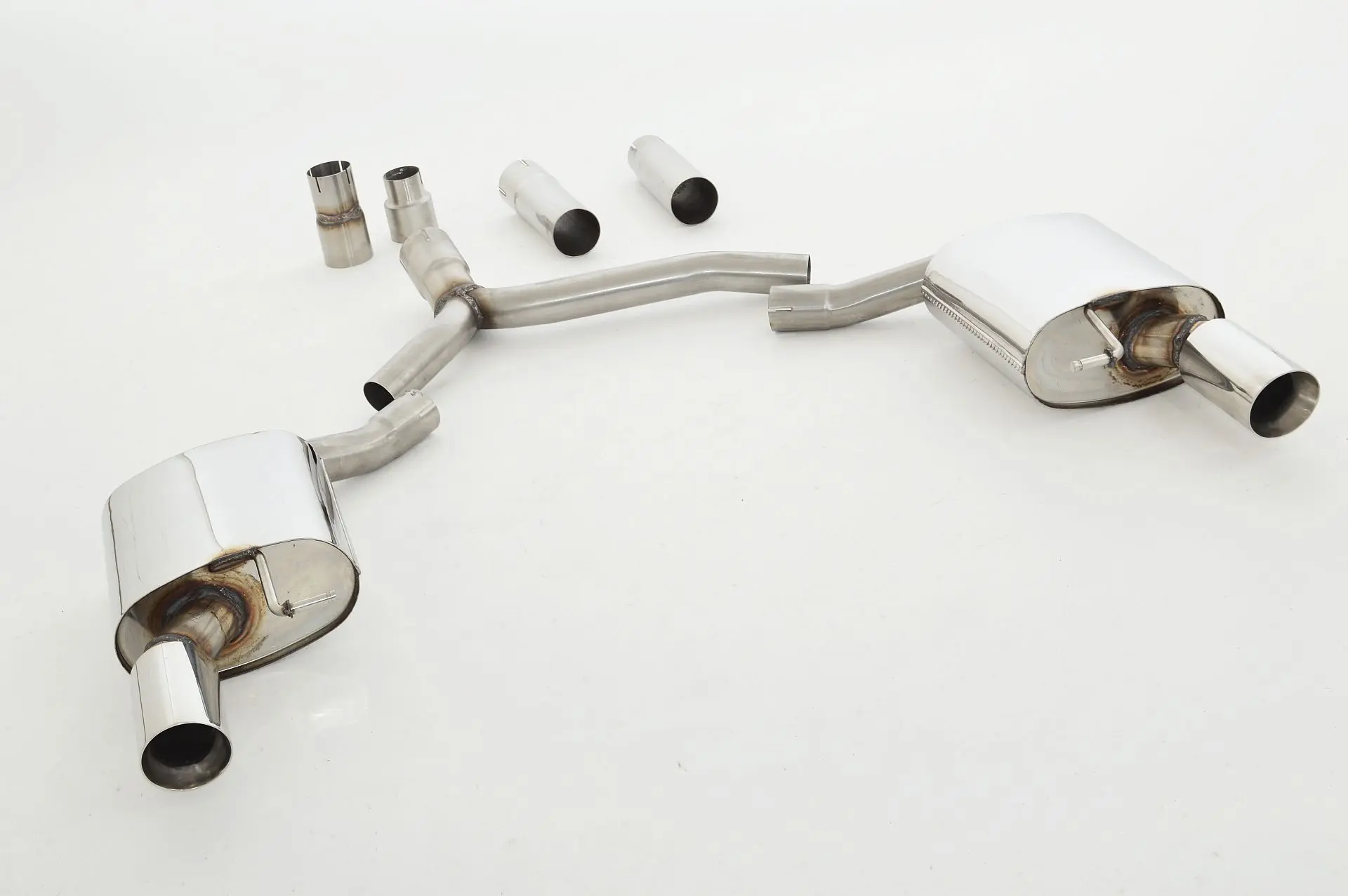 Friedrich Motorsport 76mm Duplex-Sportendschalldämpfer Edelstahl V6-Heck