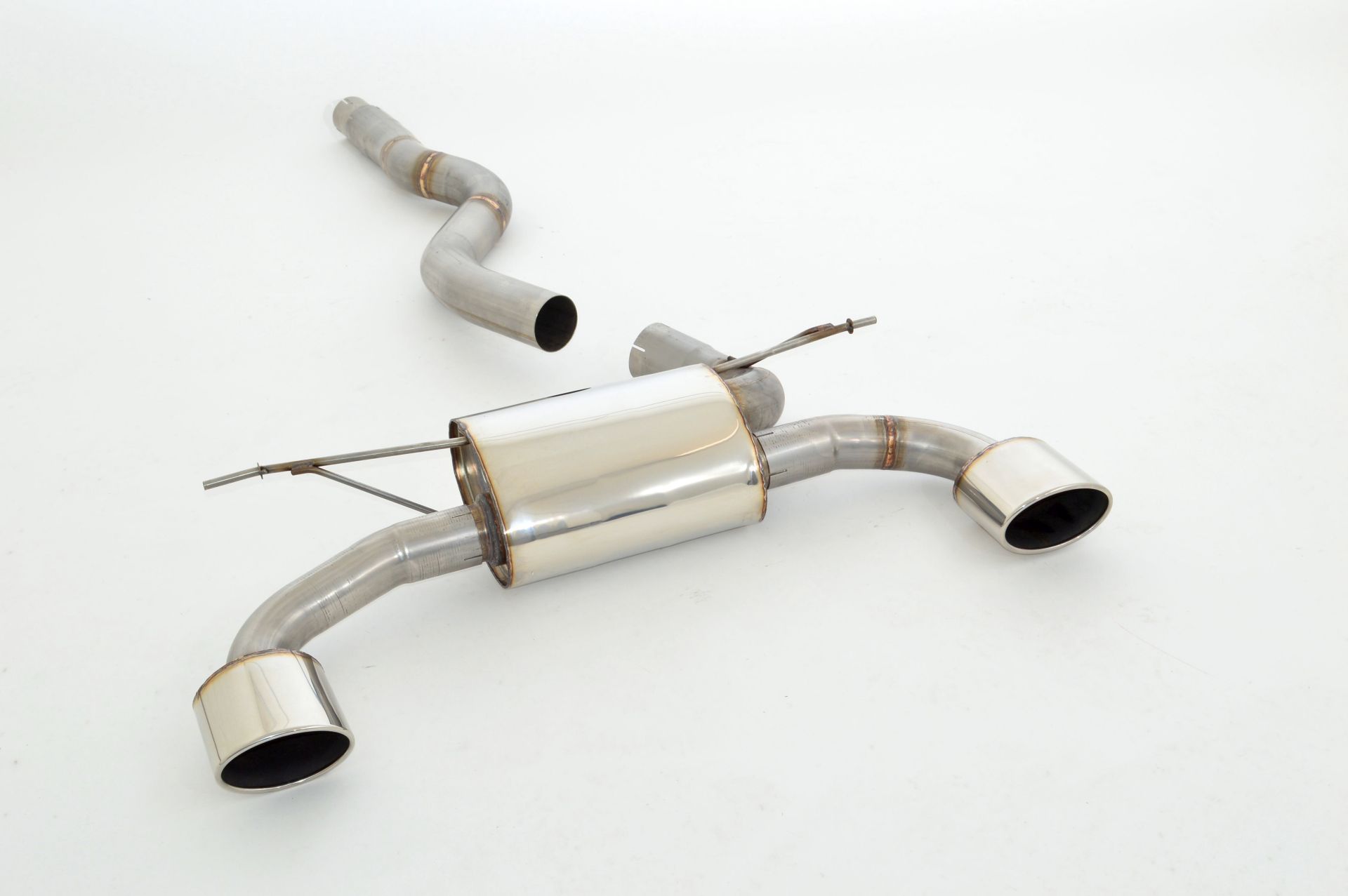 Friedrich Motorsport 76mm Duplex-Sportendschalldämpfer Edelstahl 335/340/435/440-Heck