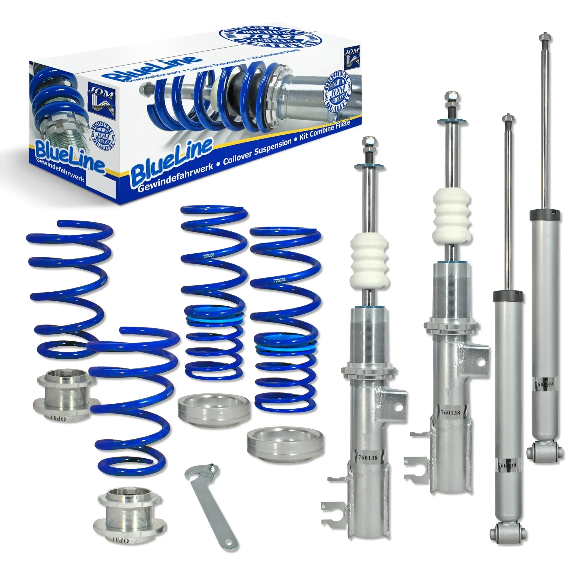 BlueLine Gewindefahrwerk passend für Fiat Grande Punto 199 1.2, 1.4,1.4 16V, 1.3D, 1.4T-Jet, 1.9D ab Baujahr 2005-