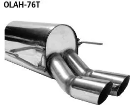 Bastuck Sportauspuff für Opel Astra H 2x76mm, abgeschrägt