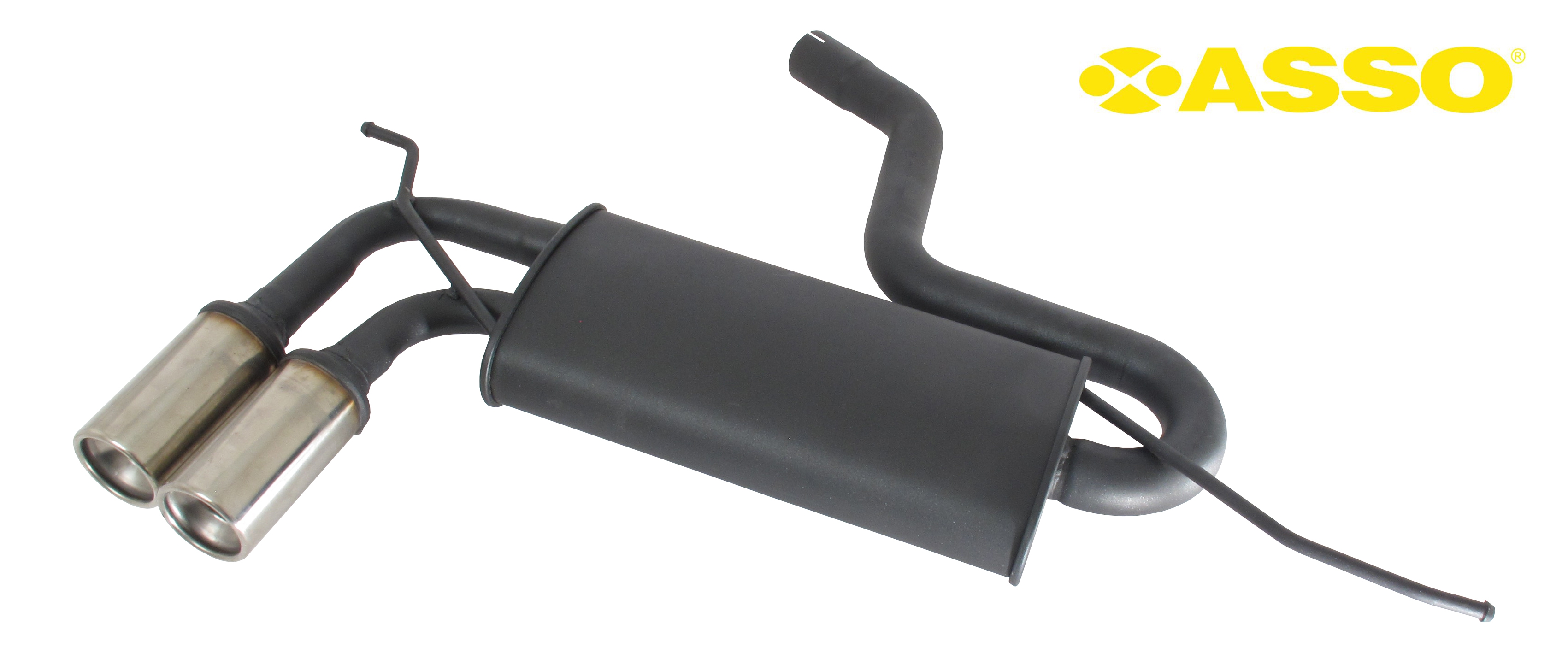 ASSO Sportauspuff für Audi A3 Sportback / Seat Leon 1P 2x76mm