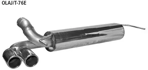 Bastuck Sportauspuff für Opel Astra J 161 für Fzg. mit original 2 Schalldämpfern 2x76mm, mit Lippe 20° schräg geschnitten 