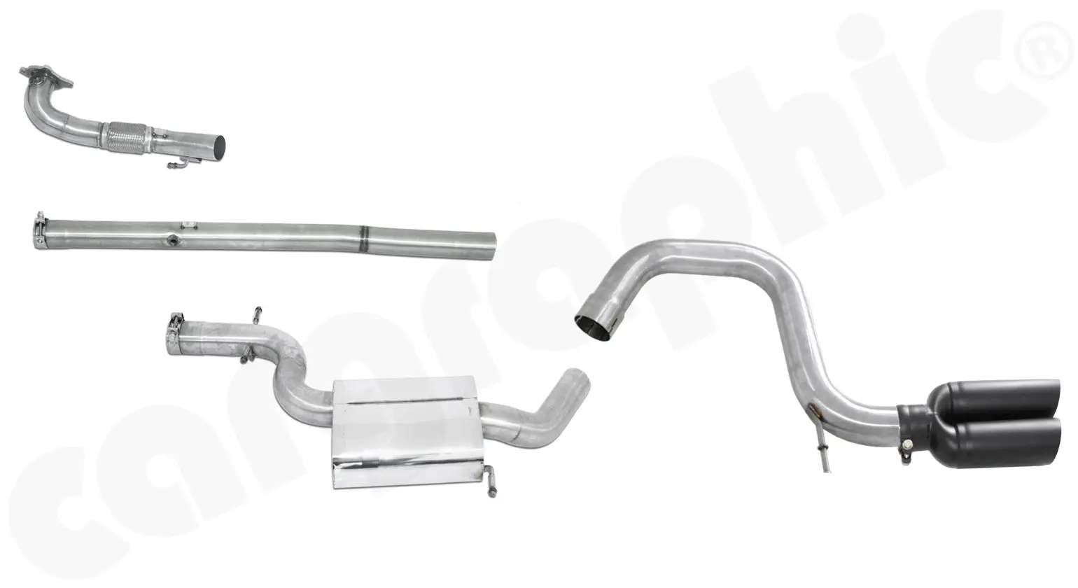 CARGRAPHIC Sportauspuff für VW Scirocco 2.0 TSI 