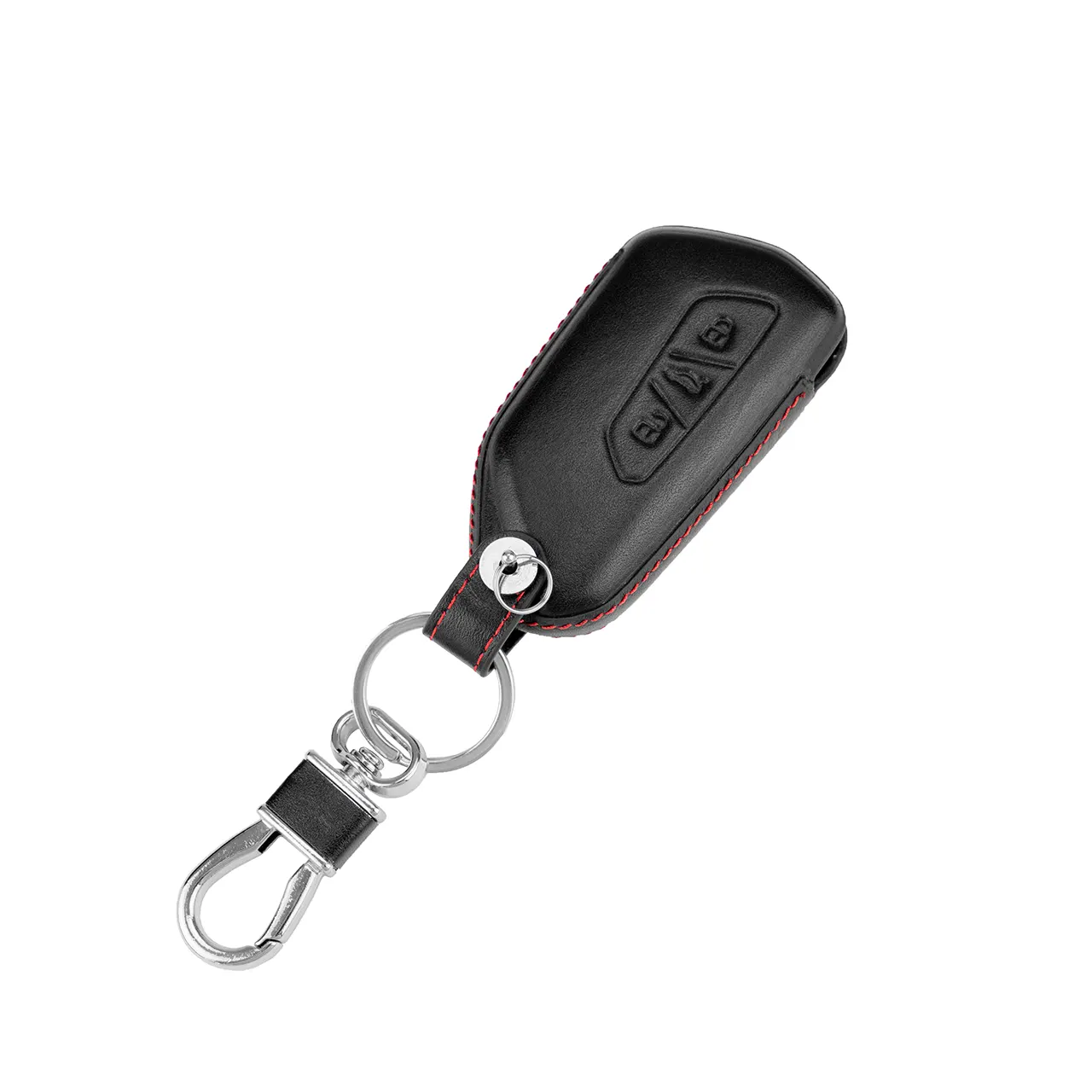 HG-Motorsport Leder Schlüsselcover 3-Tasten Autoschlüssel MQBevo (z.B. Golf 8, Octavia NX, Leon KL)
