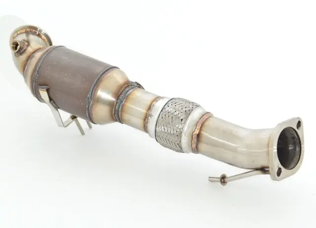 Friedrich Motorsport 76mm Downpipe mit 200 Zellen HJS Sport-Kat. Ford Focus III DYB ST und Turnier DYB ST