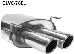 Bastuck Sportauspuff für Opel Vectra C GTS 2x76mm, mit Lippe 20° schräg geschnitten 