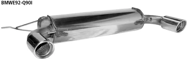 Bastuck Sportauspuff für BMW 335i Typ E90 (Limousine) 2x 1x90mm, 20° schräg geschnitten