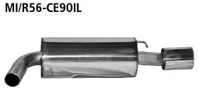 Bastuck Sportauspuff für Mini R55 Typ UKL-K (Clubman) 2x 1x90mm, gerade