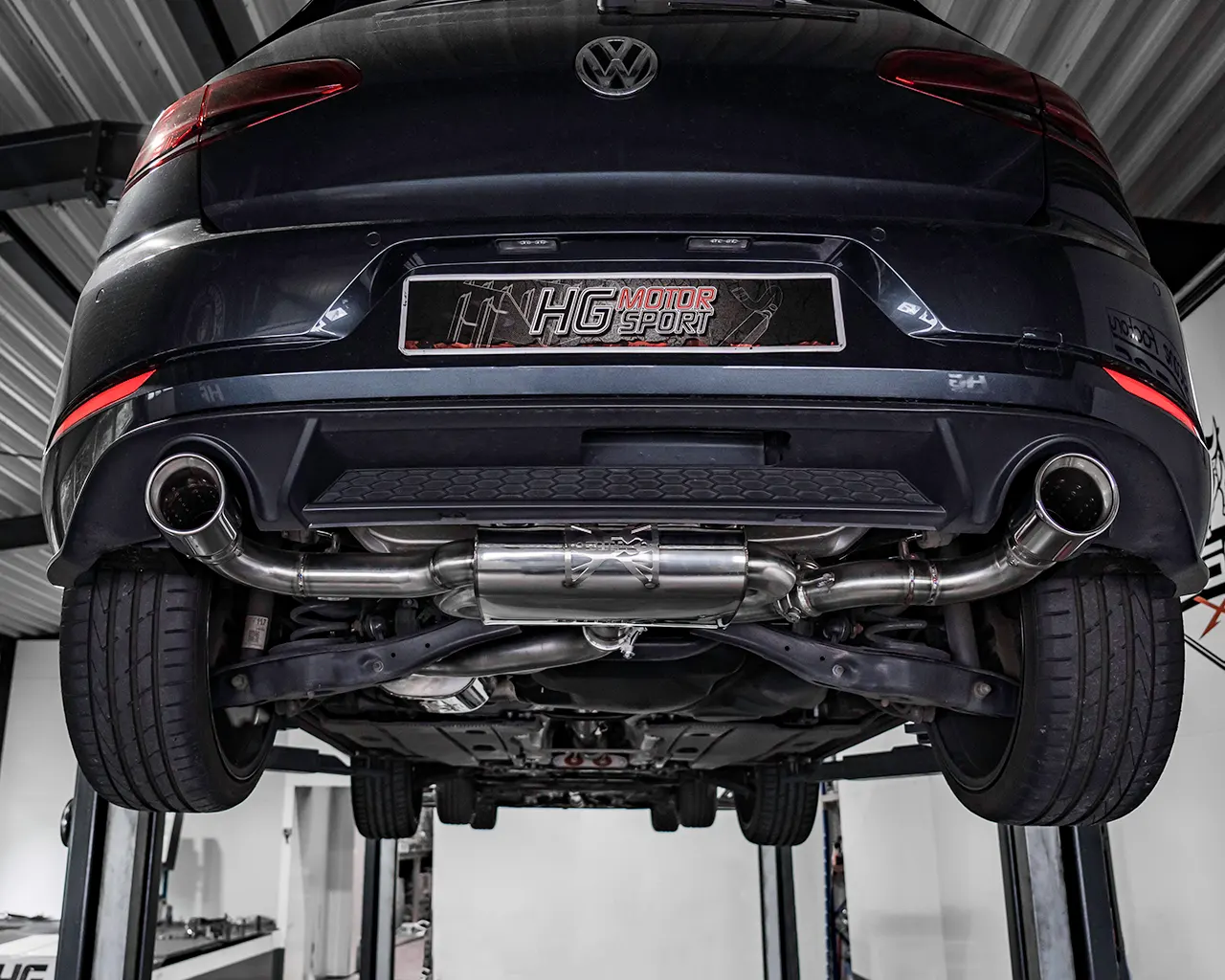 EGO-X Abgasanlage 3" für Golf 7 GTI & Leon Cupra