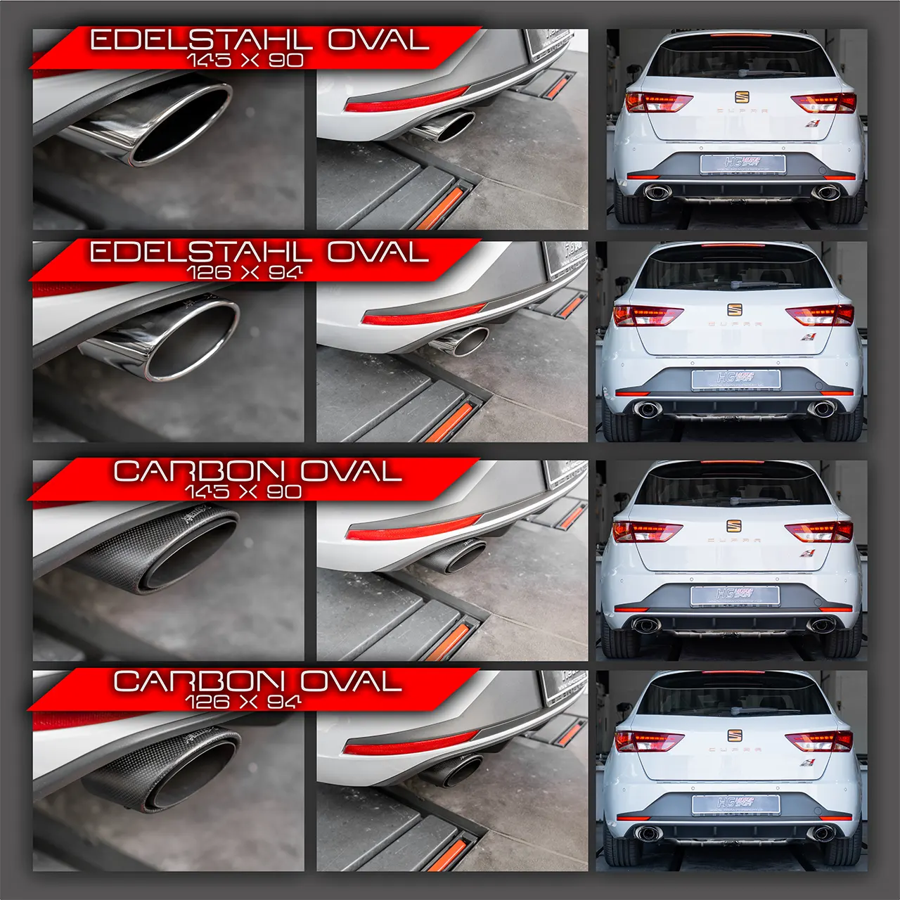 Bull-X Abgasanlage 3 Zoll für Seat Leon 5F ST Cupra Foto