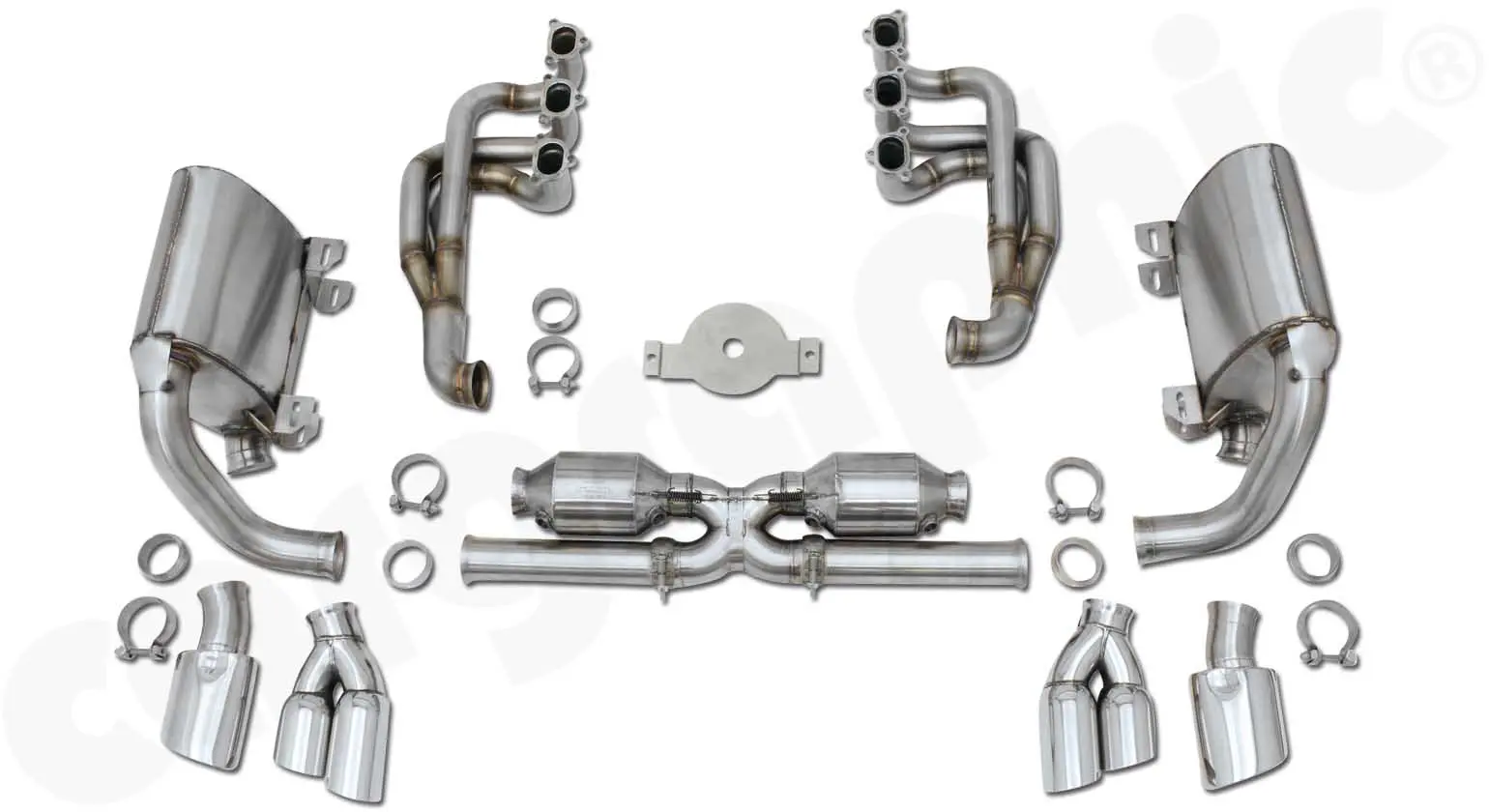 CARGRAPHIC R-Sportabgasanlage für Porsche 996.2 GT3 